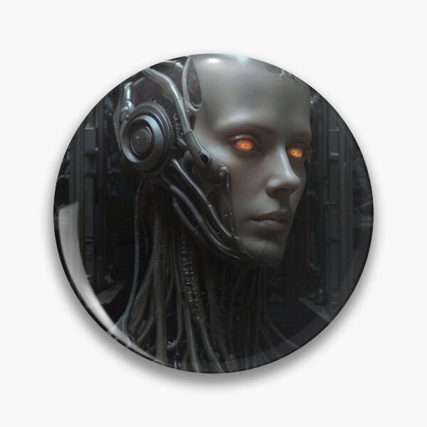 Item preview, Artificial Intelligence Portrait; Fantasy Art; Giger Style; designed and sold by StickerApe.