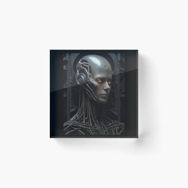 Item preview, Artificial Intelligence Portrait; Fantasy Art; Giger Style; designed and sold by StickerApe.