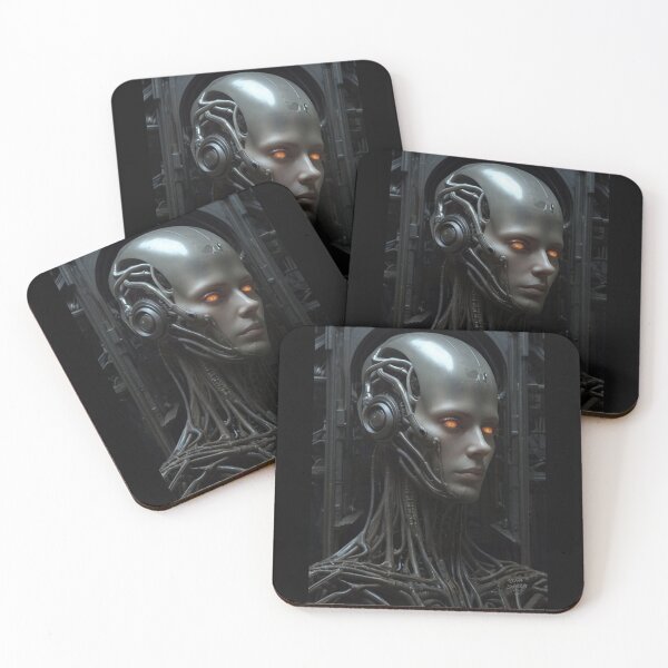 Item preview, Artificial Intelligence Portrait; Fantasy Art; Giger Style; designed and sold by StickerApe.