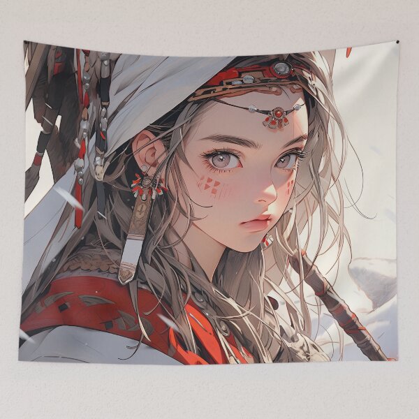 Item preview, Mystic Tribal Headdress Anime Girl designed and sold by bubblegoth.