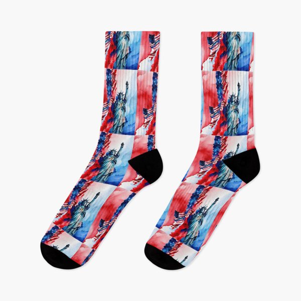 Item preview, Lady Liberty with a Red,White, and Blue Watercolor background designed and sold by AmericaFreedom.