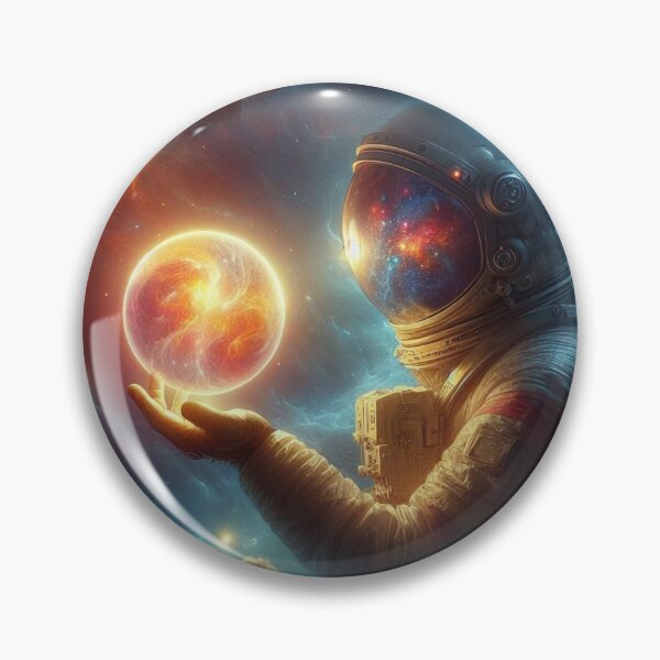 Item preview, Cosmic Voyager: Astronaut Holding a Celestial Gem designed and sold by TDKCustoms.