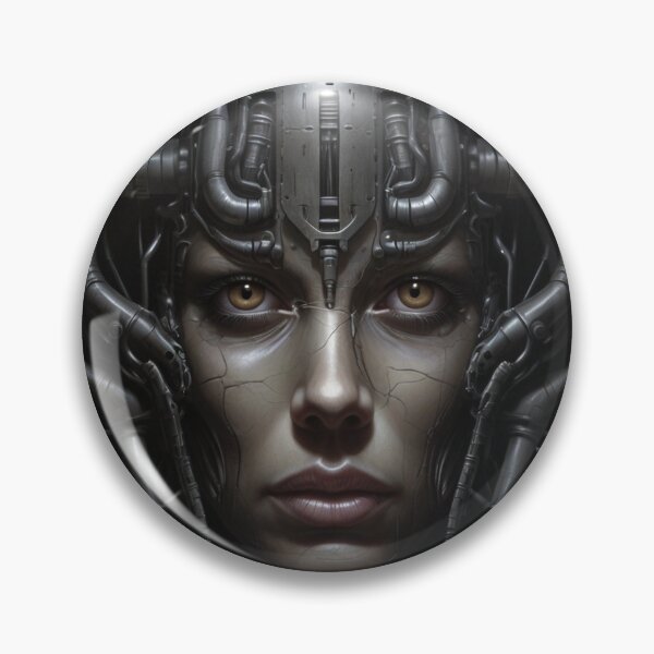 Item preview, Artificial Intelligence Portrait; Fantasy Art; Giger Style; designed and sold by StickerApe.