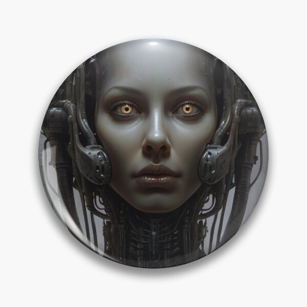 Item preview, Artificial Intelligence Portrait; Fantasy Art; Giger Style; designed and sold by StickerApe.