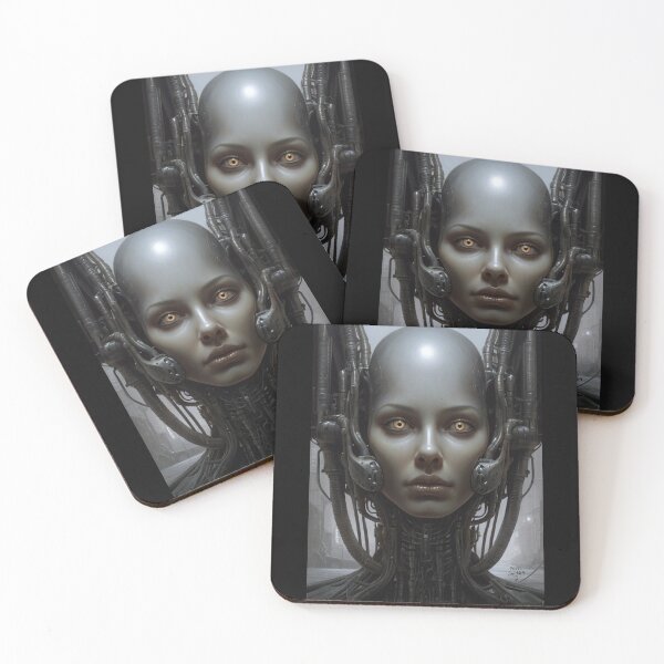 Item preview, Artificial Intelligence Portrait; Fantasy Art; Giger Style; designed and sold by StickerApe.