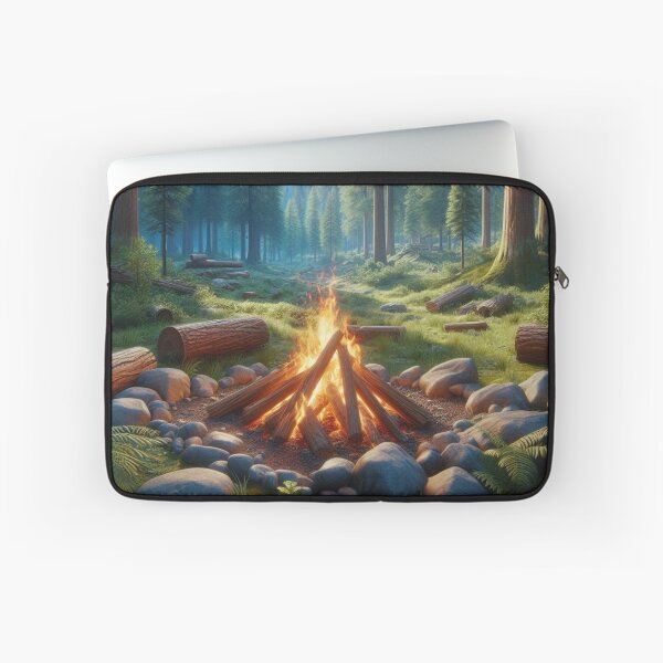 Item preview, Serenity in the Woods: Campfire Amidst Lush Forest designed and sold by TDKCustoms.