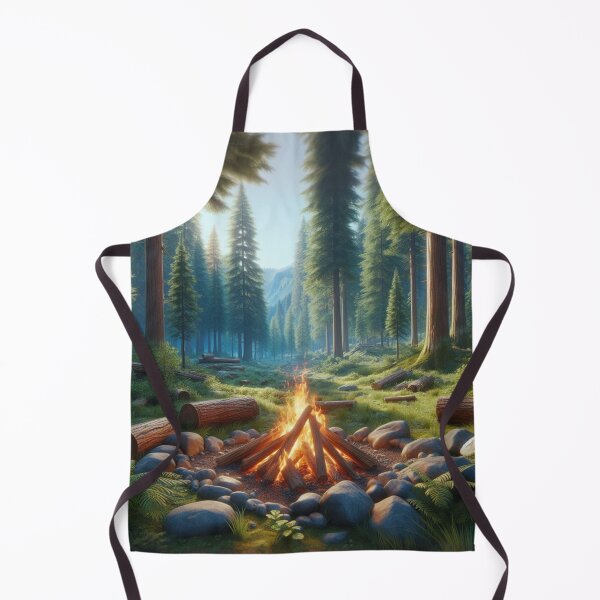 Item preview, Serenity in the Woods: Campfire Amidst Lush Forest designed and sold by TDKCustoms.