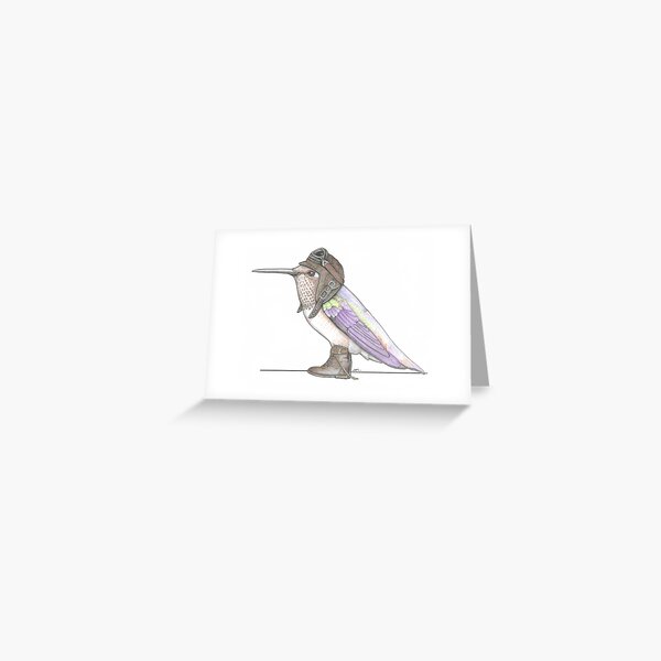 Item preview, Rufus Hummingbird in Vintage Flight Boots designed and sold by JimsBirds.