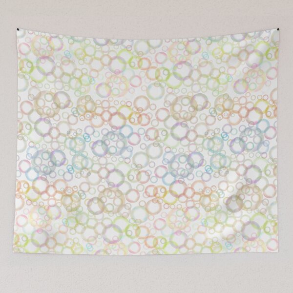 Item preview, Multicolor bubbles pattern,white  designed and sold by cutecrazytshirt.