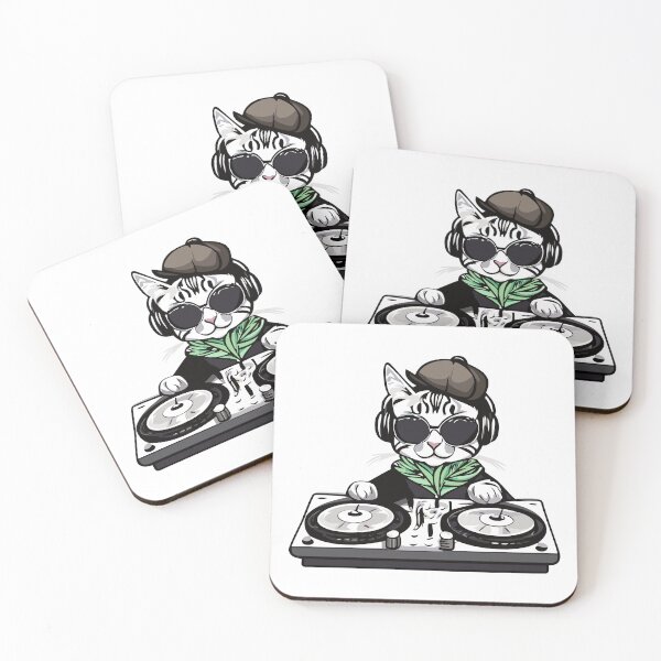 Item preview, Hipster Cat DJ Spinning Records - Cartoon designed and sold by thebigleebowski.