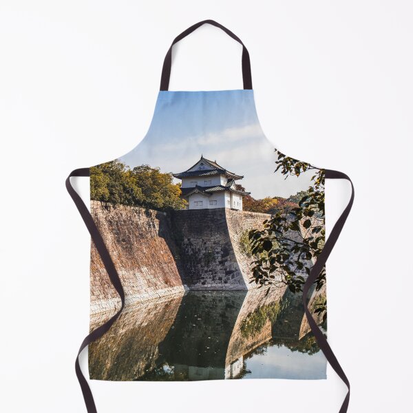 Item preview, Traditional Japanese Building on Stone Wall with Moat designed and sold by Renee McShane.