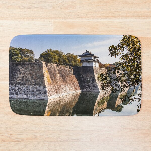 Item preview, Traditional Japanese Building on Stone Wall with Moat designed and sold by Renee McShane.