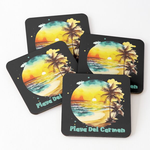 Item preview, PLAYA DEL CARMEN - Mexico - Spring Break - Sunrise, Beach Lifestyle, Watercolor Art designed and sold by Sun Sand & Sea Art.