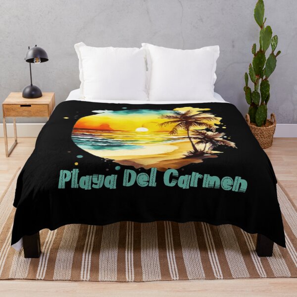 Item preview, PLAYA DEL CARMEN - Mexico - Spring Break - Sunrise, Beach Lifestyle, Watercolor Art designed and sold by Sun Sand & Sea Art.