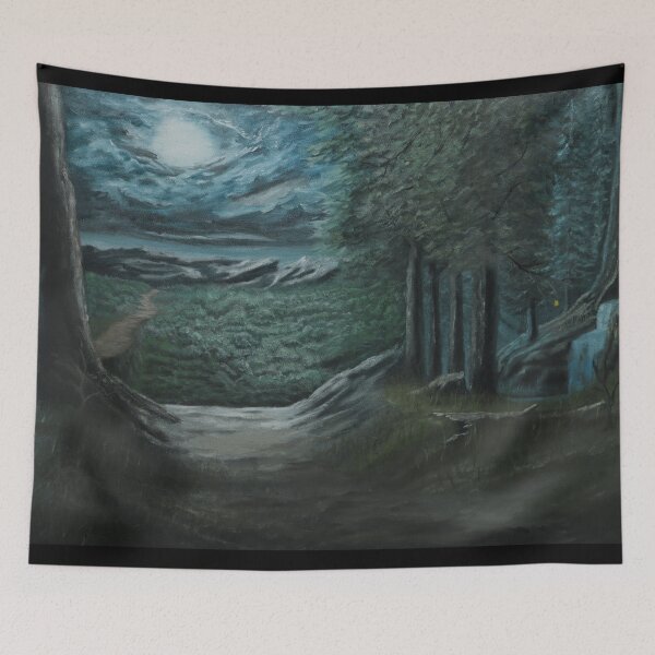 Item preview, Original Oil Painting "Midnight Journey" designed and sold by ShiftyPumpkin.