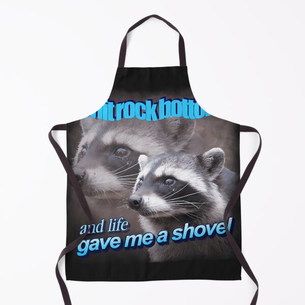 Item preview, I Hit Rock Bottom And Life Gave Me A Shovel Raccoon Word designed and sold by MichaelMathis8.