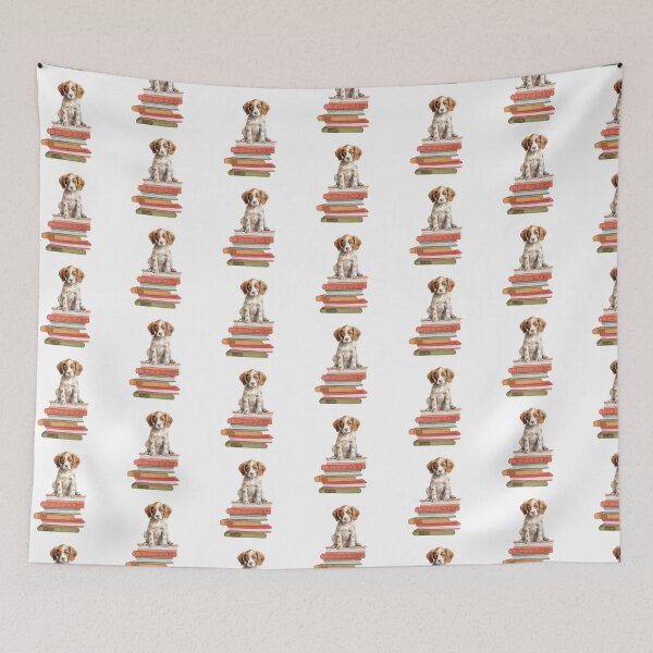 Item preview, Brittany Spaniel Puppy And Books designed and sold by TheAnimalZ00.