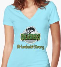 Humboldt Broncos <3 Women's Fitted V-Neck T-Shirt