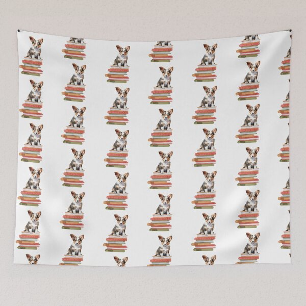 Item preview, Cardigan Welsh Corgi Puppy And Books designed and sold by TheAnimalZ00.