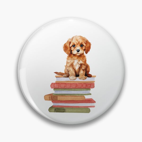 Item preview, Cavapoo Puppy And Books designed and sold by TheAnimalZ00.