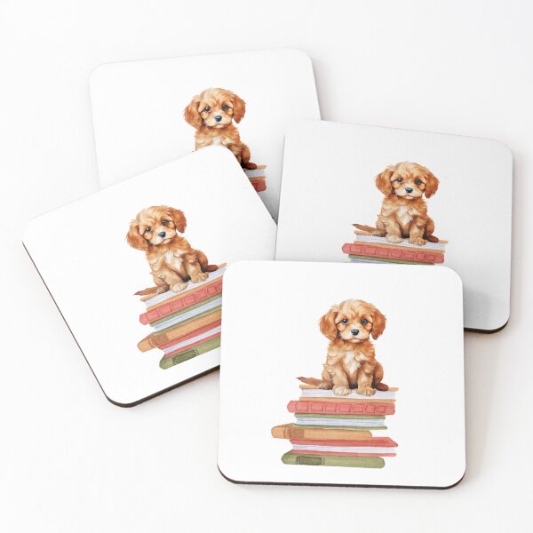 Item preview, Cavapoo Puppy And Books designed and sold by TheAnimalZ00.