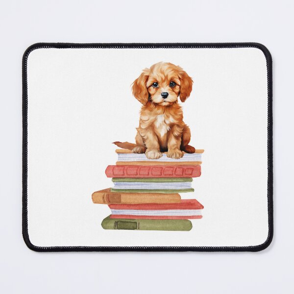 Item preview, Cavapoo Puppy And Books designed and sold by TheAnimalZ00.