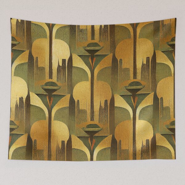 Item preview, Luxurious Earth Tone Colored Elegant Art Deco Pattern designed and sold by DEC02.
