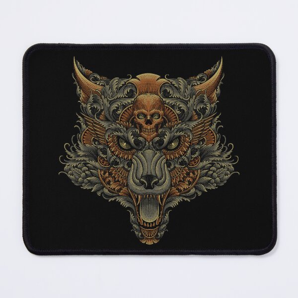 Item preview, Head of wolf in decorative artwork designed and sold by WOLForDEER.