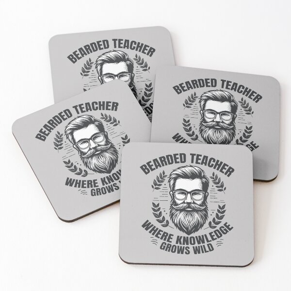 Item preview, Bearded Teacher Quote - Where Knowledge Grows Wild designed and sold by Daqomm.