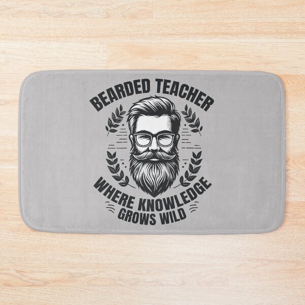 Item preview, Bearded Teacher Quote - Where Knowledge Grows Wild designed and sold by Daqomm.