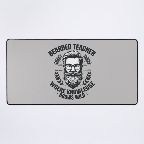 Item preview, Bearded Teacher Quote - Where Knowledge Grows Wild designed and sold by Daqomm.