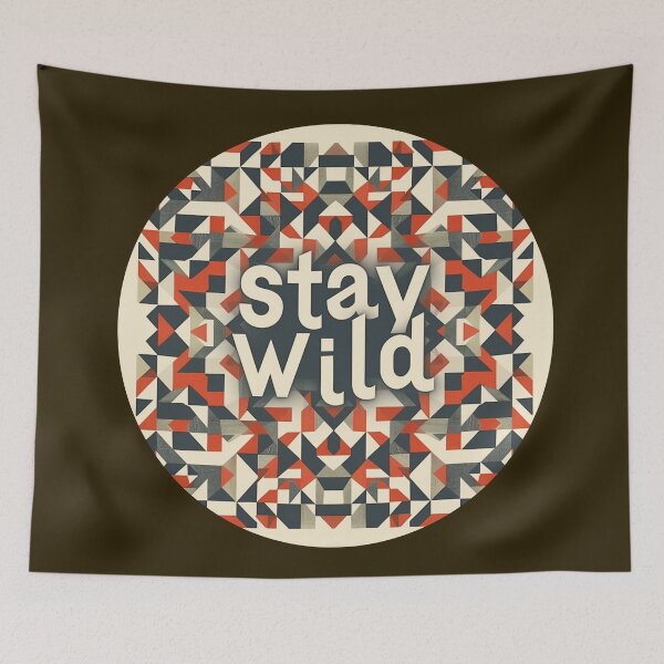 Item preview, Stay Wild: Geometric Pattern & Sans-Serif Font designed and sold by Ace Apparel  Attire.