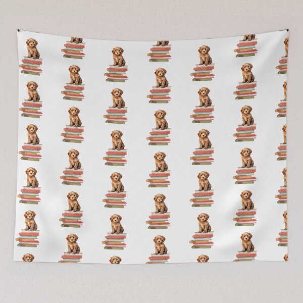 Item preview, Cockapoo Puppy And Books designed and sold by TheAnimalZ00.