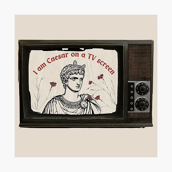 Vista previa del artículo con la obra «Soy César en una pantalla de televisión - La última cena», diseñado y vendido por ClodetteDesigns.