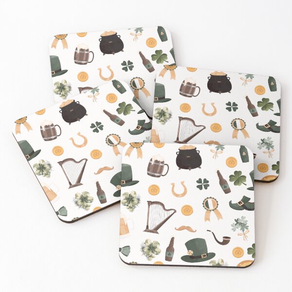 Item preview, Vintage shamrock Background designed and sold by wildwhimsical.
