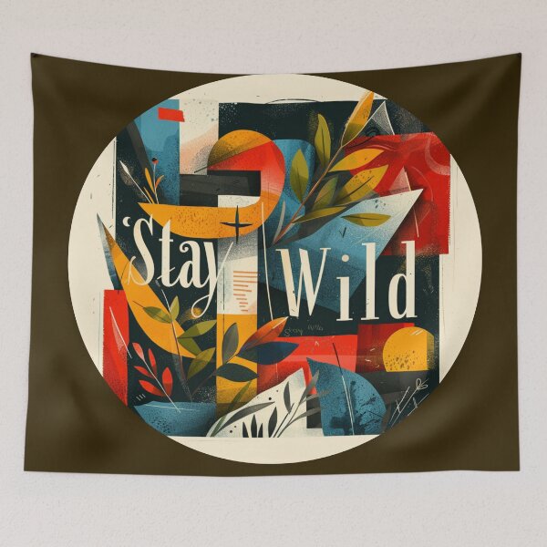 Item preview, Stay Wild: Geometric Fusion & Modern Typography designed and sold by Ace Apparel  Attire.