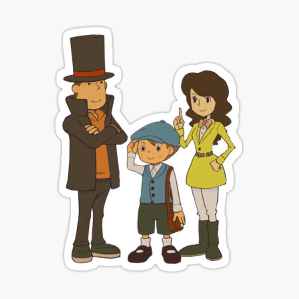 Professor Layton, Emmy und Lukas-Aufkleber Sticker