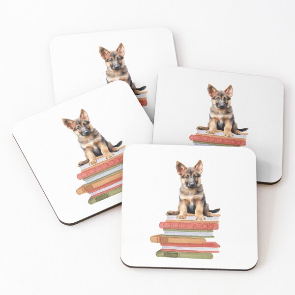 Item preview, German Shepherd Puppy And Books designed and sold by TheAnimalZ00.