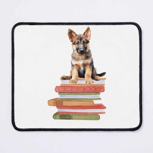 Item preview, German Shepherd Puppy And Books designed and sold by TheAnimalZ00.
