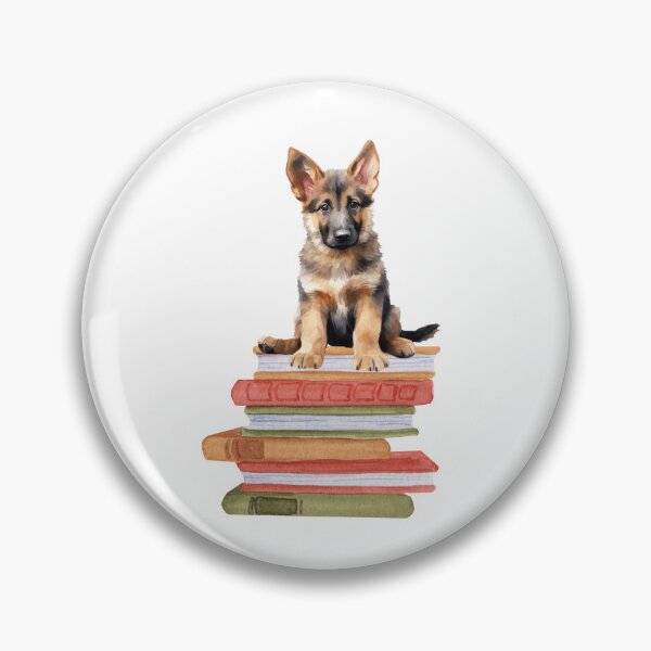 Item preview, German Shepherd Puppy And Books designed and sold by TheAnimalZ00.