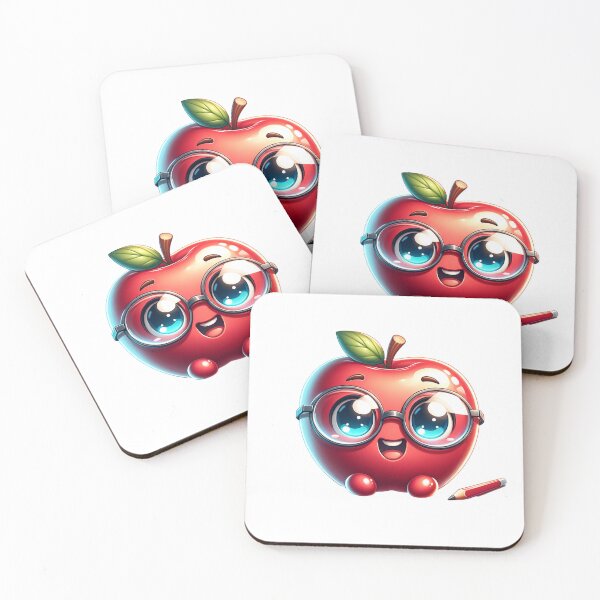 Item preview, Cute Apple with Glasses designed and sold by PassionforLove.