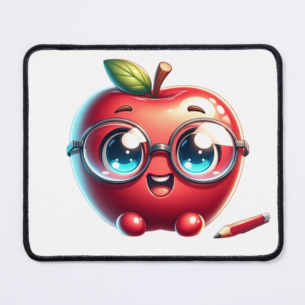 Item preview, Cute Apple with Glasses designed and sold by PassionforLove.