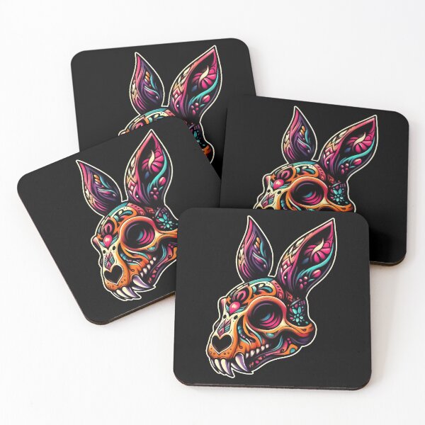 Item preview, Colorful Skull Easter Bunny Rabbit with Heart Rock Roll Tattoo Style Tyrannosaurus Rex designed and sold by Horizon Cartoon.