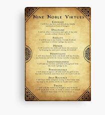 Nine Noble Virtues Canvas Print