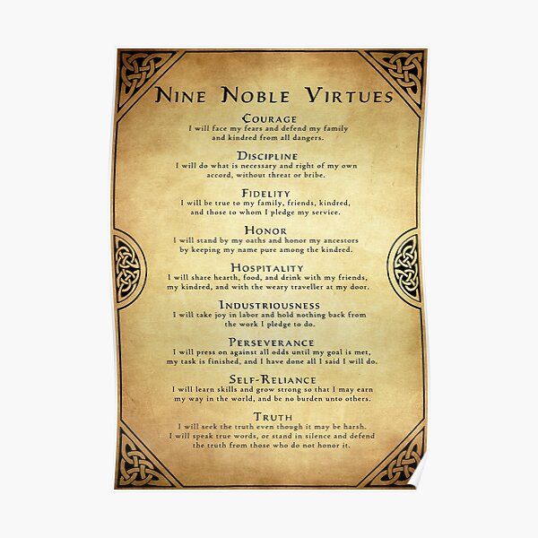 Nine Noble Virtues Poster
