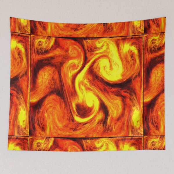 Item preview, Abstract psychedelic neon fiery swirls. Smoke effects designed and sold by TJ-Allen.