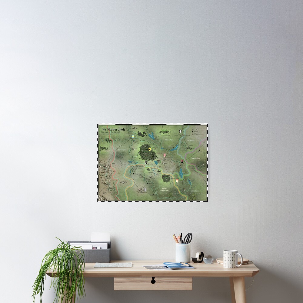 The Midderlands Hex Map Poster