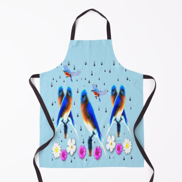 Item preview, Blue Birds Caught in the Rain Watercolor designed and sold by kristalcurt.