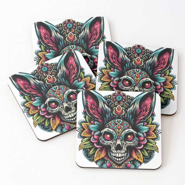 Item preview, Colorful Skull Easter Bunny Rabbit Rock Roll Tattoo Style designed and sold by Horizon Cartoon.