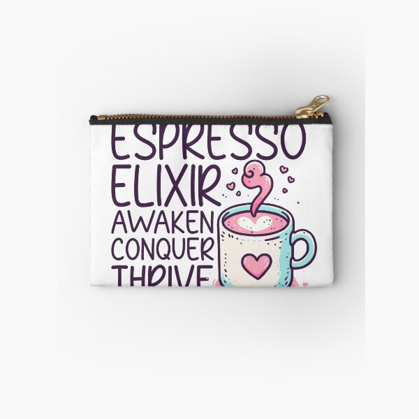 Item preview, Espresso Elixir Awaken Conquer Thrive designed and sold by RuggedCocoShop.